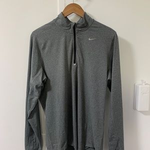 Nike Gray Running Quarter Zip Medium size